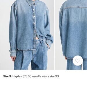 Agolde Aiden High Low Shirt  SOLD OUT Everywhere